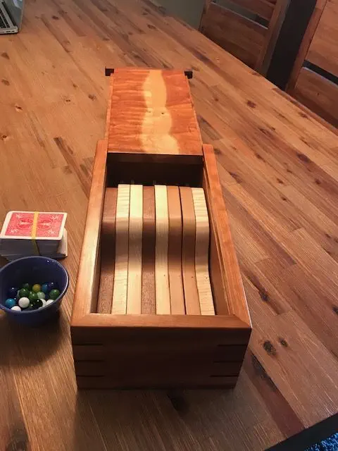 Photo of Pegs and Jokers boxes from Roger & Lela Thurow